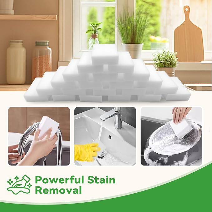 Magic Sponge Erasers, Water-Activated Cleaning Sponge, Shoes & Car Interior – - Image 2