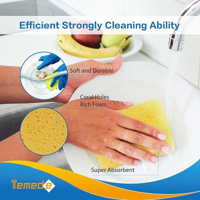 Temede Large Cellulose Sponges, Kitchen Sponges - Image 5