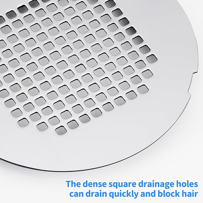 Shower Drain Cover, Shower Drain Hair Catcher Snap-in Replacement Strainer - Image 3