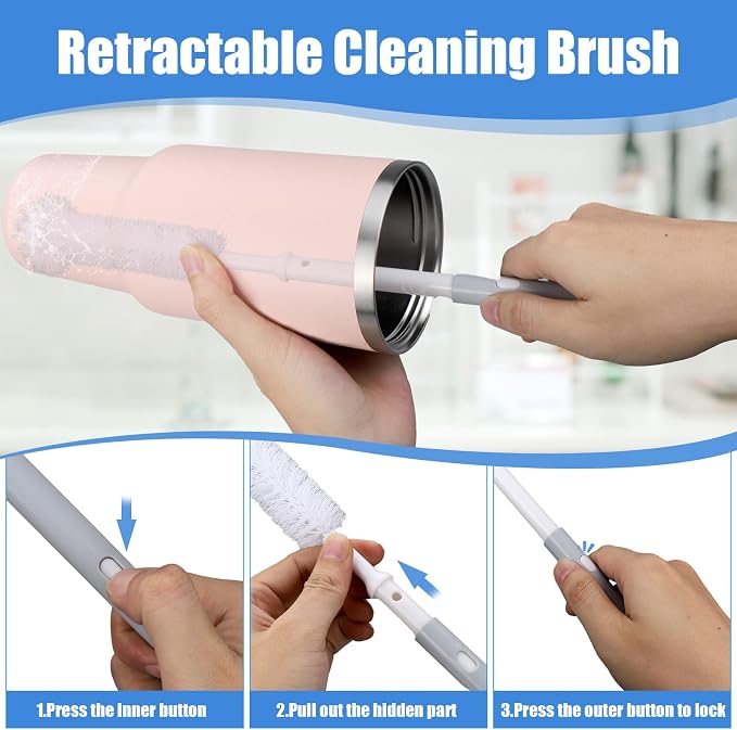 XANGNIER 4 PCS Water Bottle Cleaner Brush Kit - Image 5