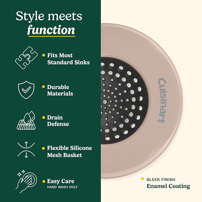Cuisinart Sink Strainers- 2 Pack Kitchen Sink Drain Strainer & Food Catcher - Image 4