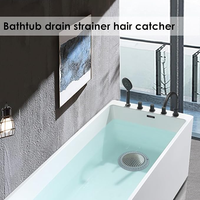 Drain Hair Catcher, Shower Hair Drain Catcher, Shower Drain Cover, Bathtub - Image 6