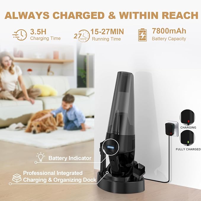 Handheld Vacuum Cordless Rechargeable - Image 3
