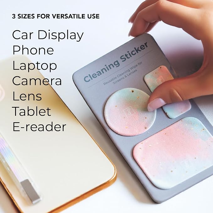 SleekStrip Portable Cleaning Sticker Pad Reusable Screen Cleaner Wipes Lens - Image 6