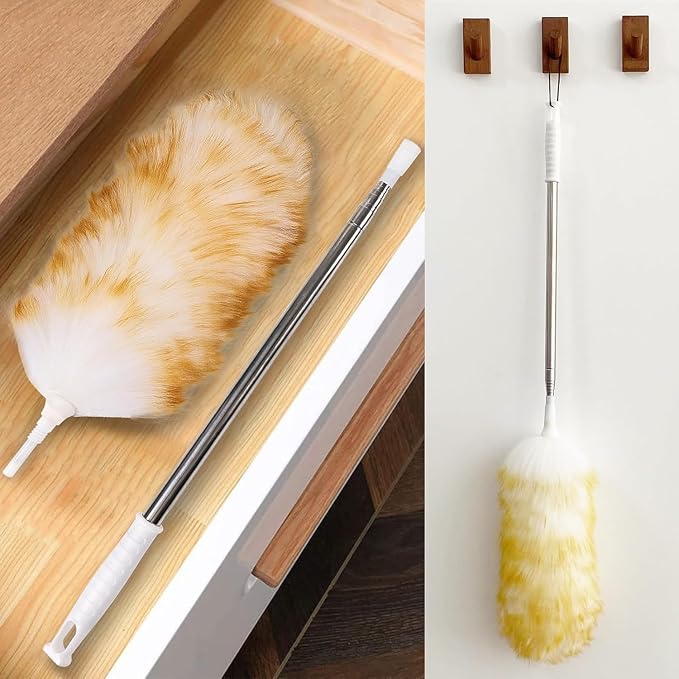 2-Pack Lambswool Extendable Duster 29-110 Inch, Anti-Static Flexible Head - Image 6