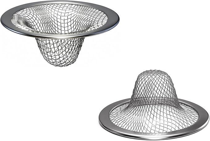 2.215" Top Diameter, 1.0" Basket Small Bathroom Sink Strainer, Little Drain Mesh by Huntonry