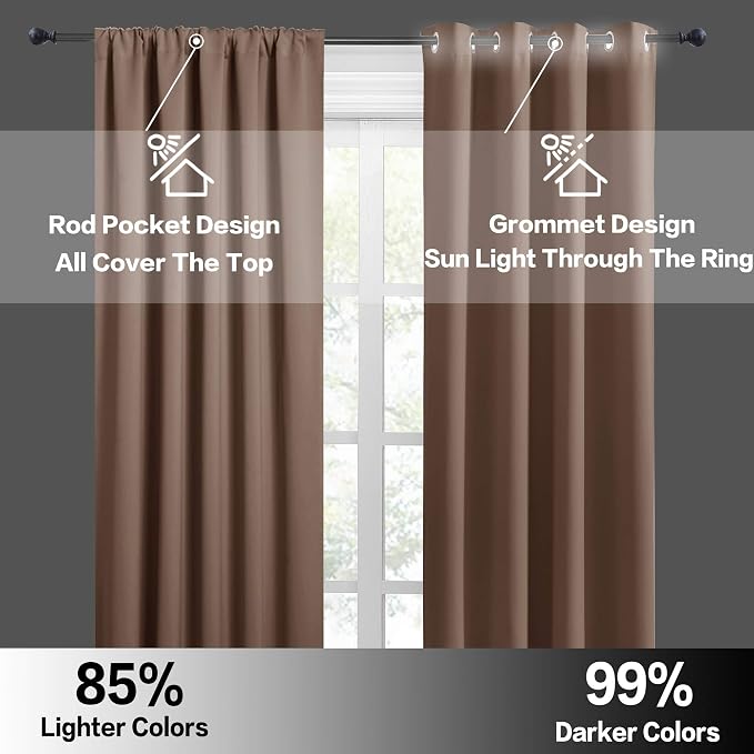 RYB HOME Blackout Curtains for Bedroom - Image 5
