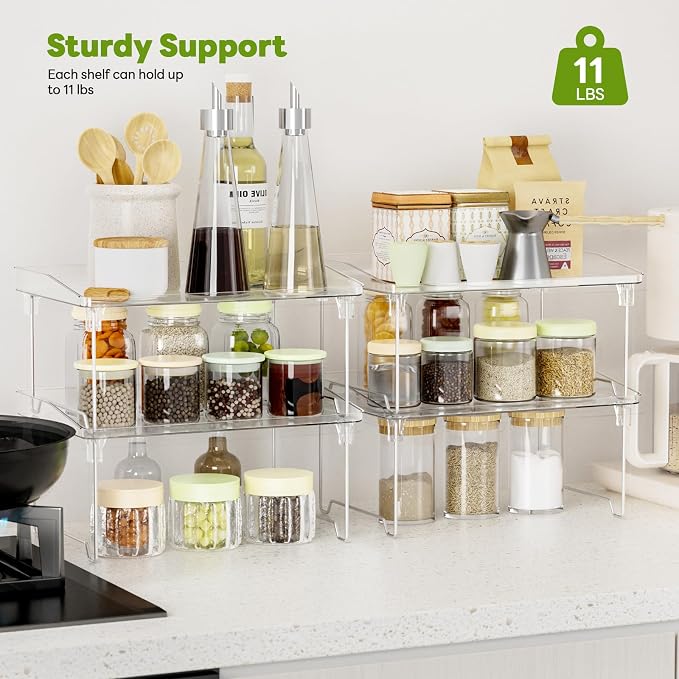 Acrylic Cabinet Organizer Shelf, Spice Rack, Countertop Organizers - Image 4