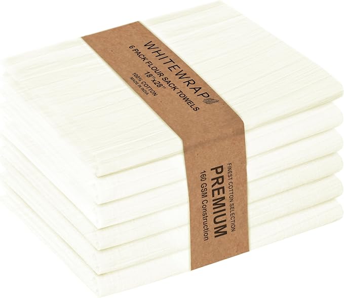 WHITEWRAP Flour Sack Towels| Tea Towel by WHITEWRAP