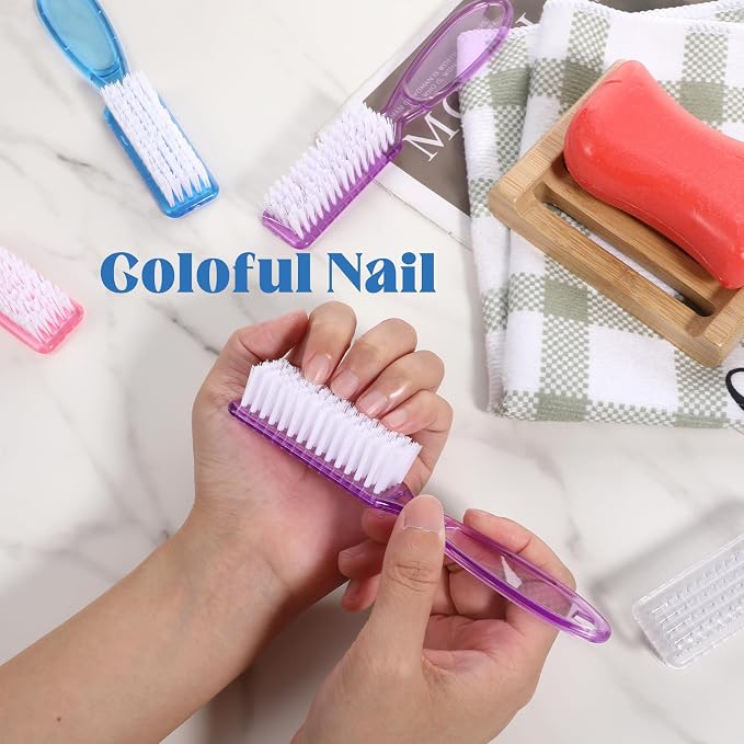 100 Pcs Handle Grip Nail Brush Bulk Nail Brushes - Image 3