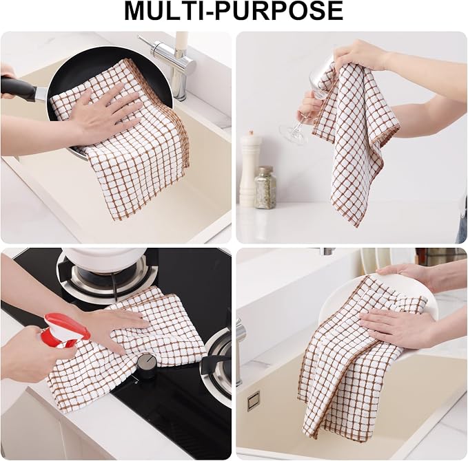 Kitinjoy Cotton 24 Pack Terry Kitchen Towels, 16 x 25 Inches Super Soft and - Image 4