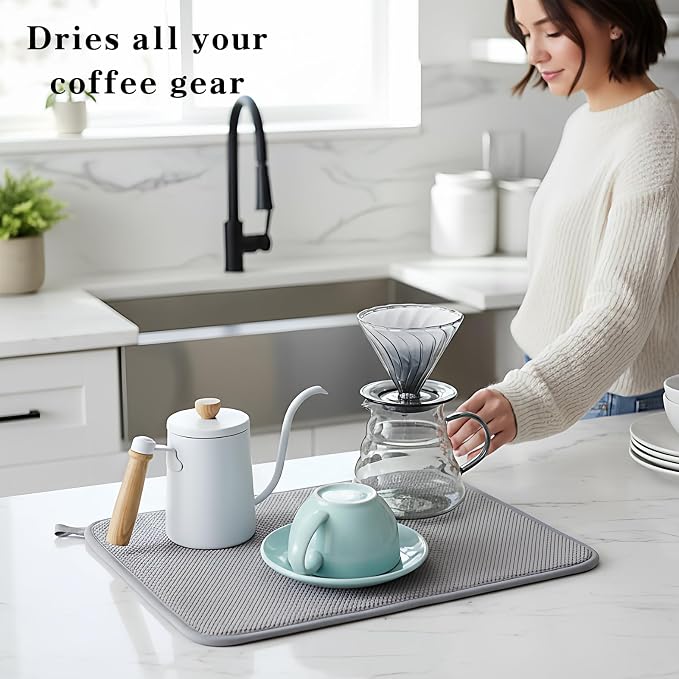 Dish Drying Mat 2 Pack, Dish Drying Mats - Image 3