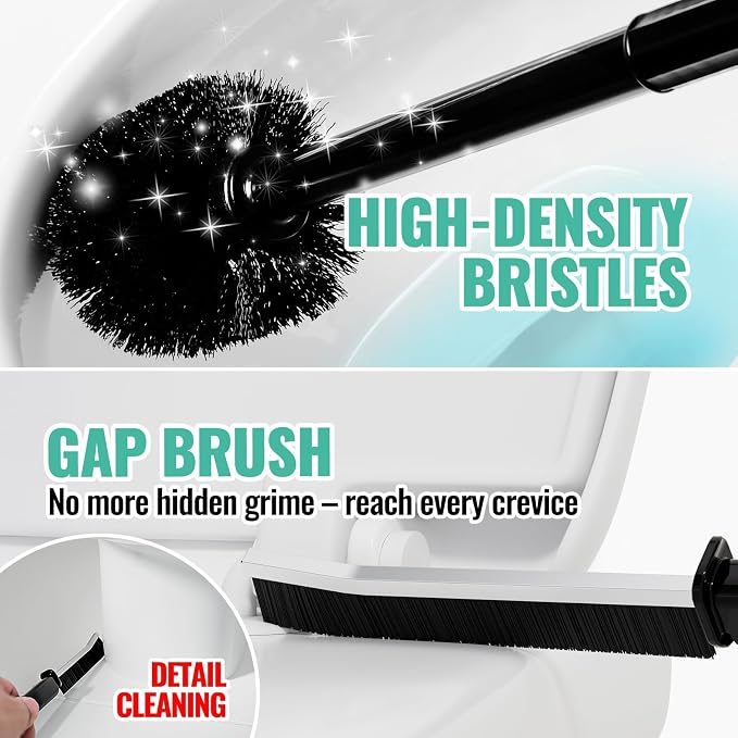 4PACK 3 in 1 Toilet Brush and Plunger Set - Image 6