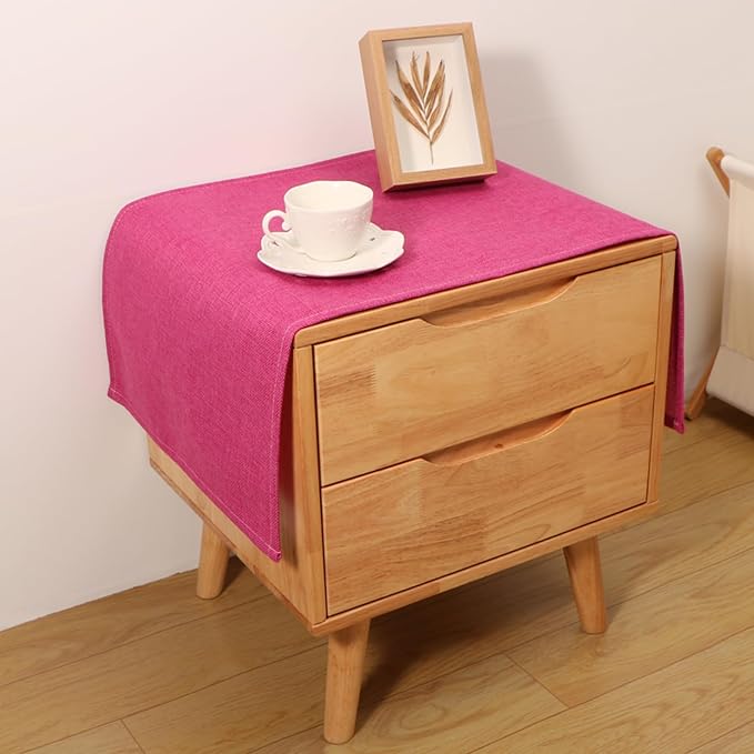 Small Bedside Tablecloth Table Dustcover End Tabletop Home Decoration Fabric by Tablecloth