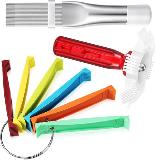 3 Pieces Air Conditioning Brush Set Includes FCR6 Ring Fin Comb Air Conditioner by Yetene