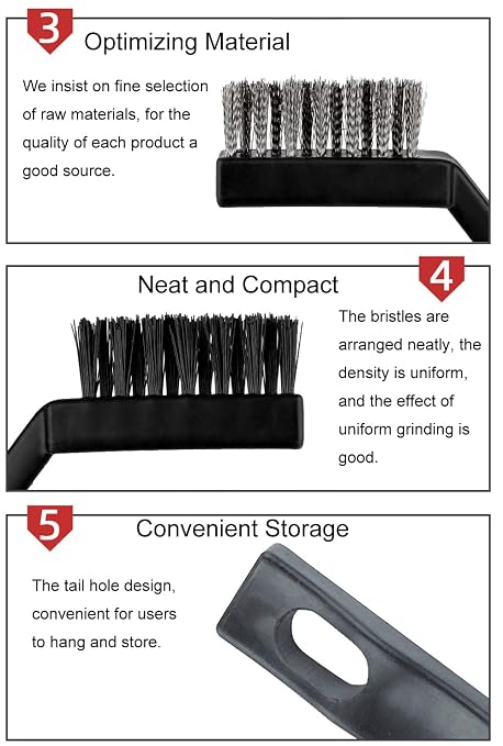 Brass Wire Brush Rust Remover, Small Wire Brush - Image 4