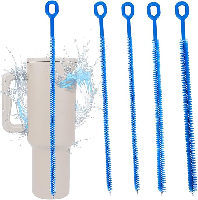 4pcs Straw Cleaner Brushes for Stanley, 12.4in Extra Long Full Bristles - Image 3