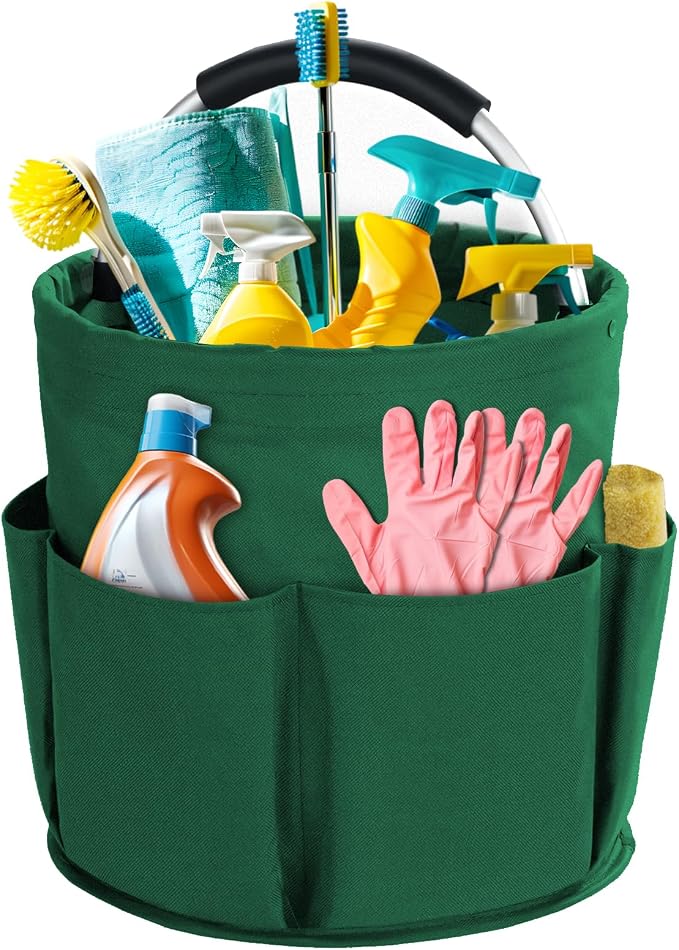 Cleaning Caddy with Handle, Cleaning Products Organiser, 17L Foldable Storage by Bototack