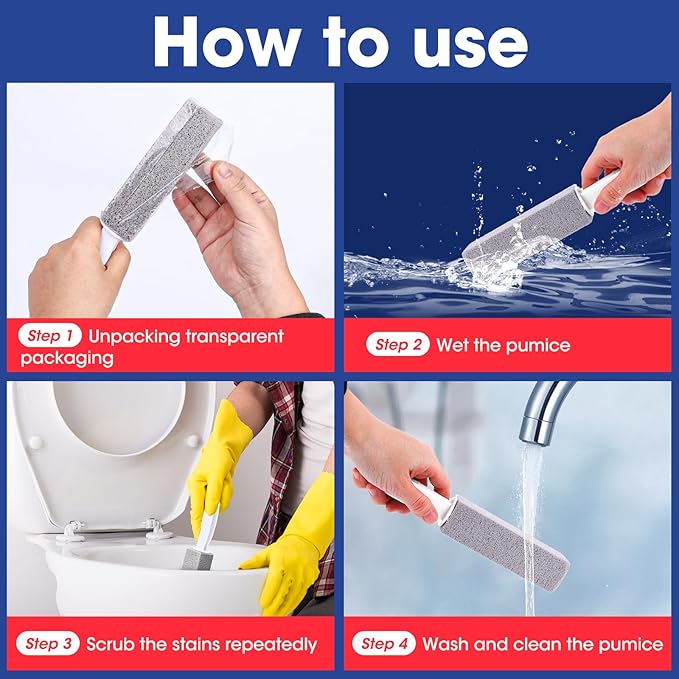 AZEN 5 Pack Pumice Stone for Cleaning, Pumie Scouring Stick - Image 6