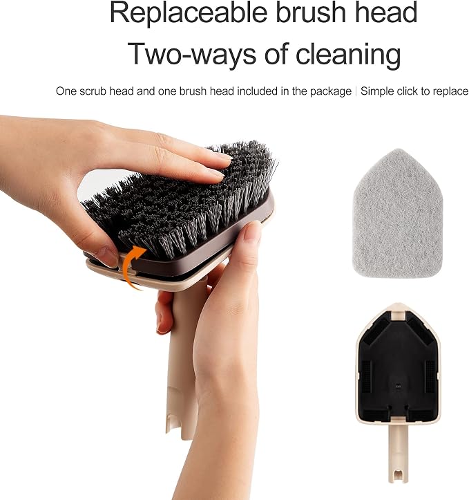 Eyliden Floor & Tub Scrub Brush, 2-in-1 Shower Floor Scrubber - Image 4