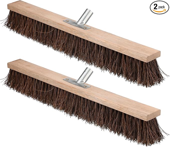 2 Pcs Push Broom Head Replacement Large Outdoor Heavy Duty Push Broom by FillTouch