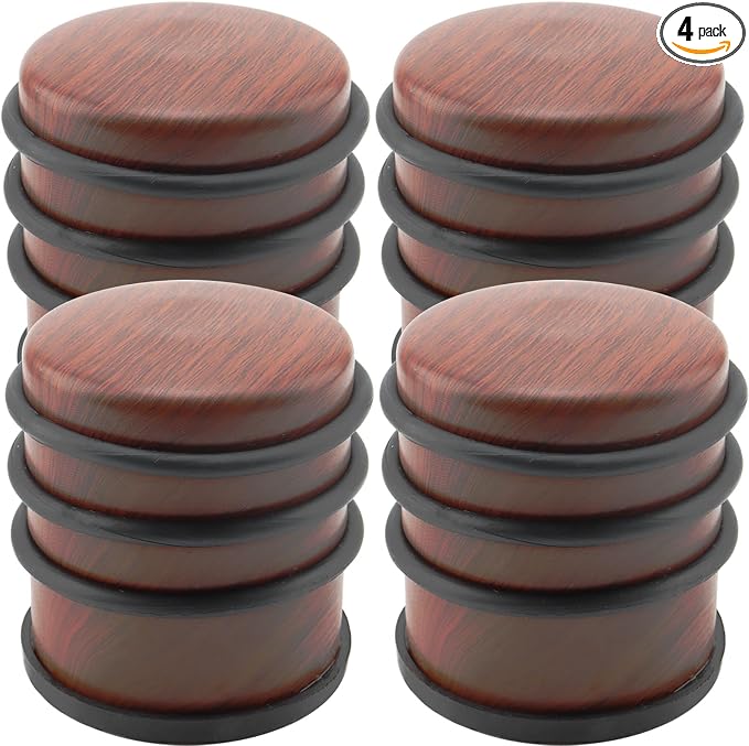 KINJOEK 4 PCS 1KG Heavy Duty No Drill Door Stopper, Stainless Steel Door Stop by KINJOEK