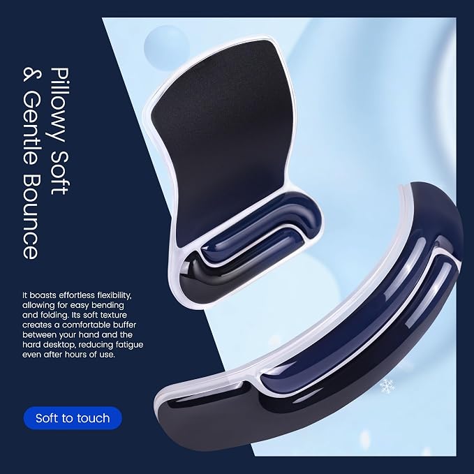 Ospelelf Mouse Pad with Wrist Rest and Ergonomic Gel Keyboard Hand Wrist - Image 4