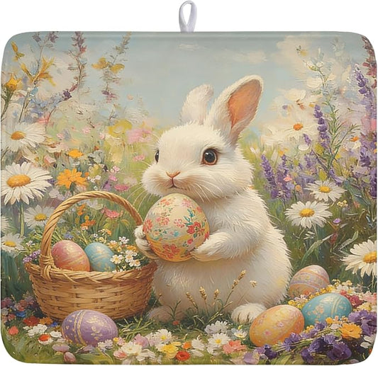 Easter Bunny Eggs Dish Drying Mat by Unknown