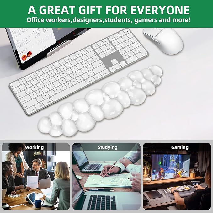 Gel Cloud Keyboard Wrist Rest, Ergonomic Wrist Support and Arm Support Keyboard - Image 7