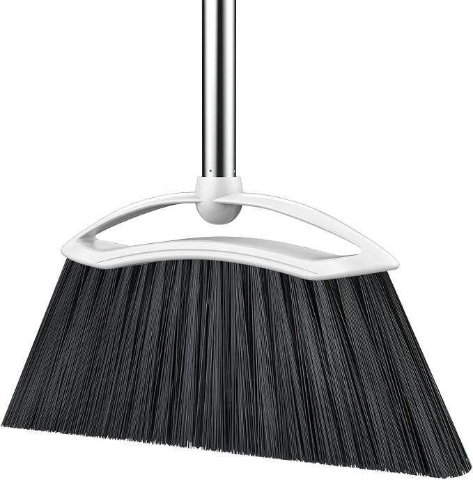 Heavy Duty Broom, 54-inch Adjustable Long Handle Angle Brooms Large Brooms by EZKEY