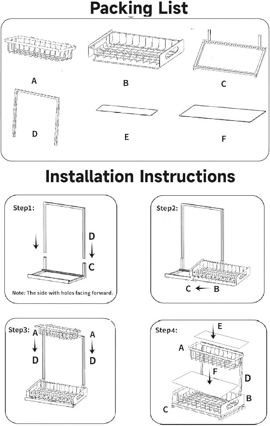 USTECH Under Sink Organizer, Cabinet Organizer, Bathroom Organizer, Under Sink - Image 5