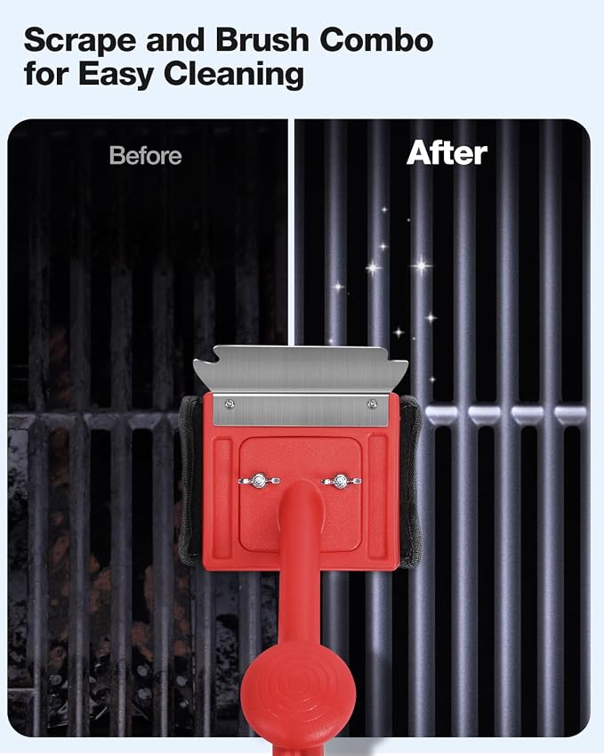Grill Brush Bristle Free, Replaceable BBQ Cleaning Head, Safe Replacement - Image 6