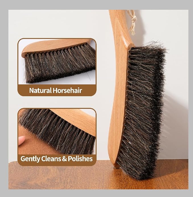 Horse Hair Brush Hand Broom Dusting Brush - Image 3