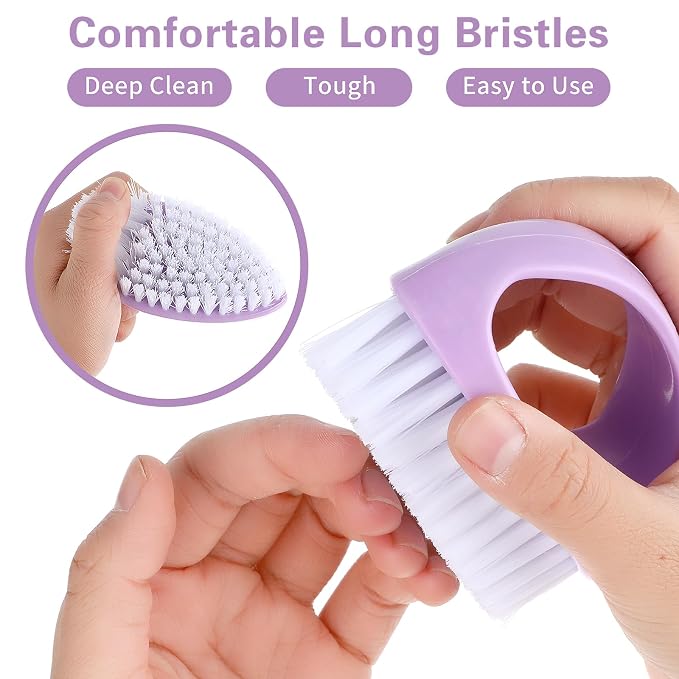 Cobee 2 Pack Hand Nail Brush for Cleaning Fingernails Durable Stiff Bristles - Image 6