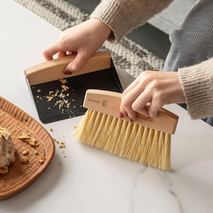 Mini Metal Dustpan and Brush Set - Image 3