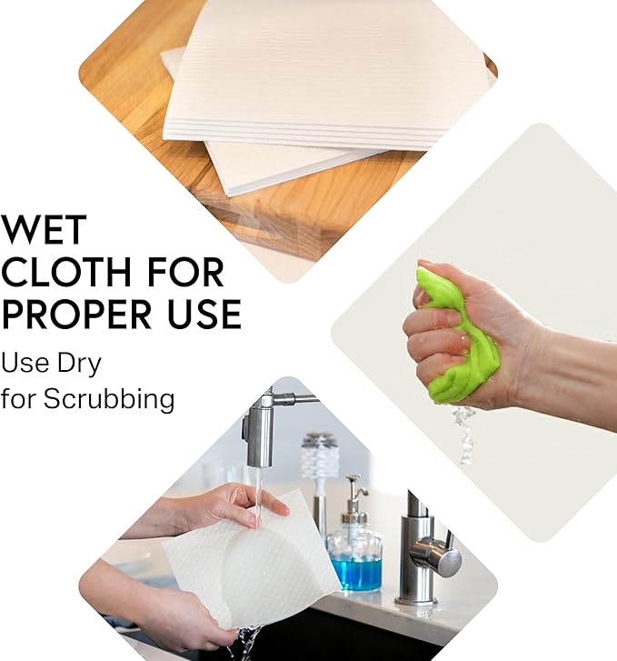 Swedish Wholesale Dishcloths Reusable 8" x 7" Sponge Cloths, Bulk 10 Pack of - Image 4