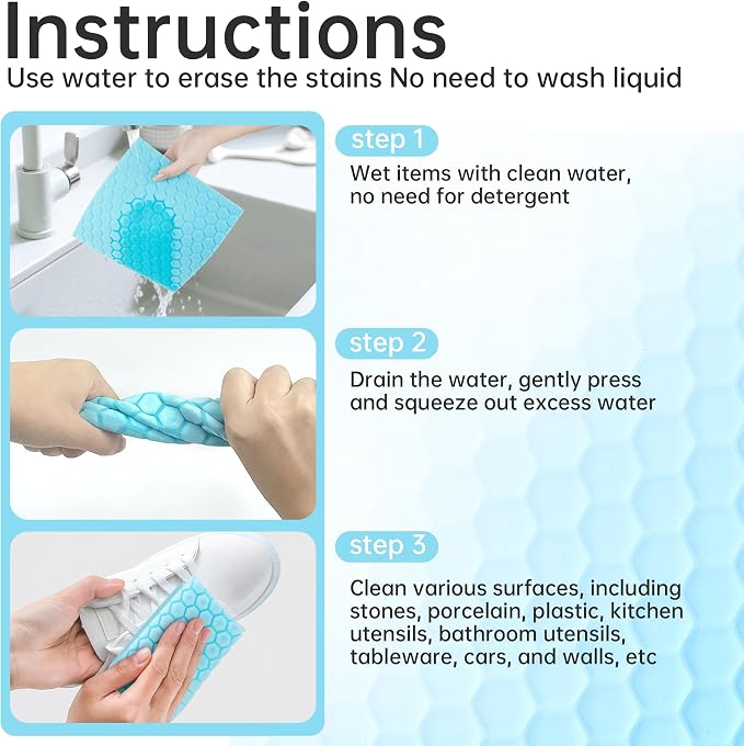 20 Pack Magic Sponge Eraser Sheets, Disposable Portable Magic Cleaning Eraser - Image 2