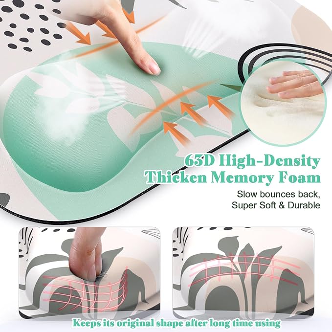 Gimars Large Smooth Superfine Fibre Memory Foam Ergonomic Mouse Pad Wrist Rest - Image 4