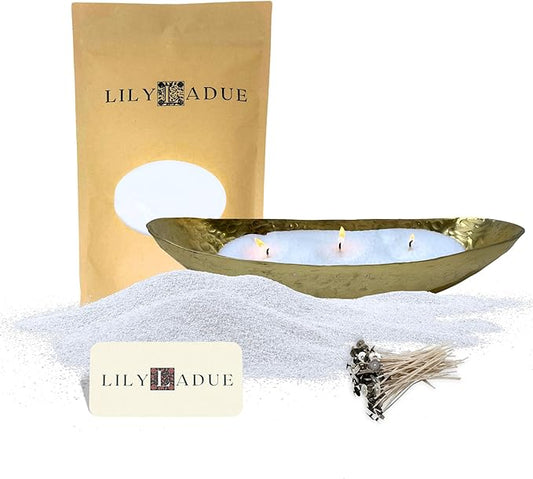 LILY LADUE Sand Candle Kit - 1Lb/16Oz Pearled Candles Sand and Wicks by Unknown