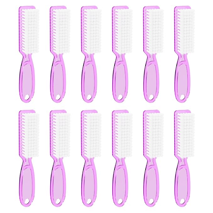 12 Pcs Handle Grip Cleaning Brushes, Hand Fingernail Nail Scrub Manicure Brush - Image 5