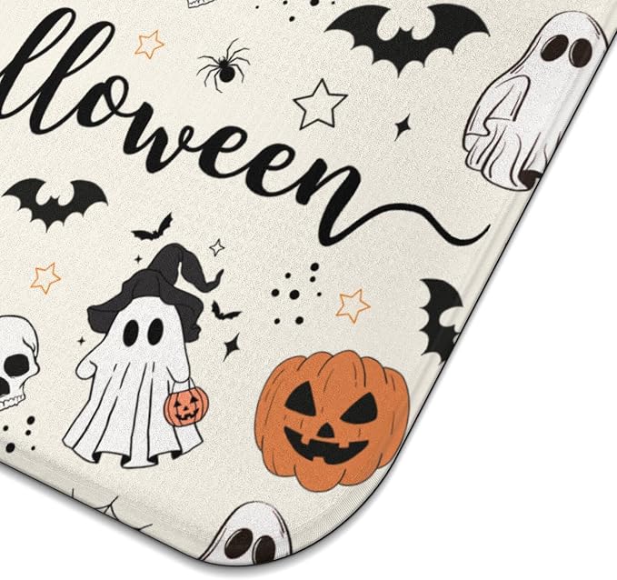 Halloween Dish Drying Mat for Kitchen Counter, Horror Halloween Pumpkin Skull - Image 6