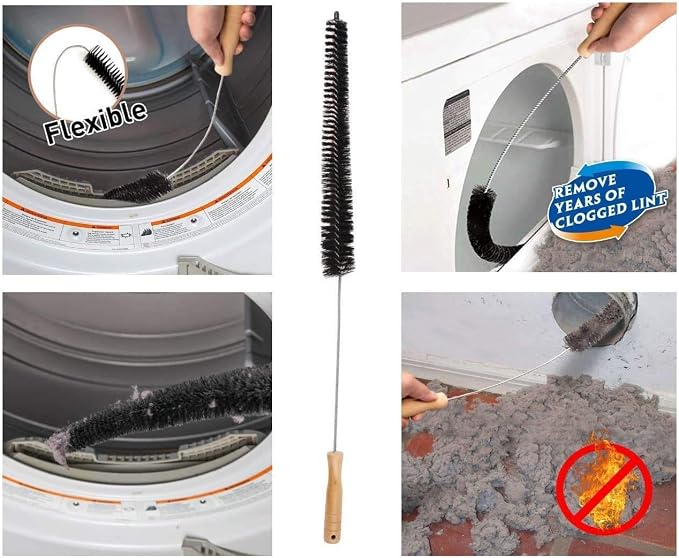Dryer Vent Cleaner Kit & Refrigerator Condenser Coil Brush-Dryer Lint Brush - Image 2