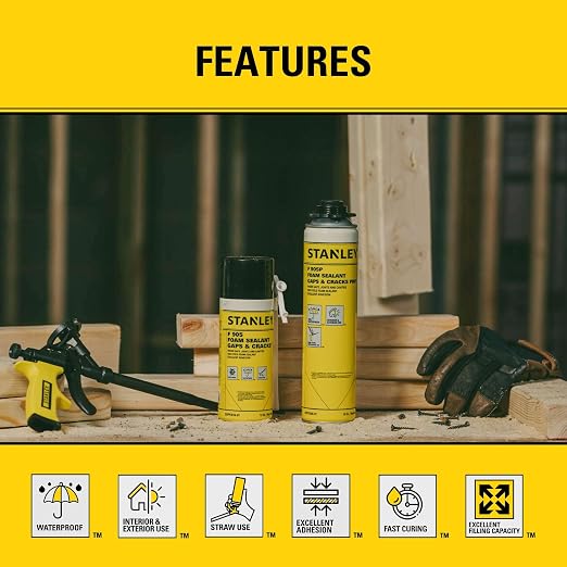 Stanley F905 Gaps & Cracks Sealant – Polyurethane Spray Foam Insulation - Image 3