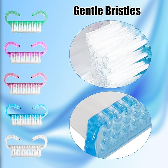 420 Pcs Handle Grip Nail Brush Bulk 5 Colors Nail Scrub Brush Pedicure - Image 4