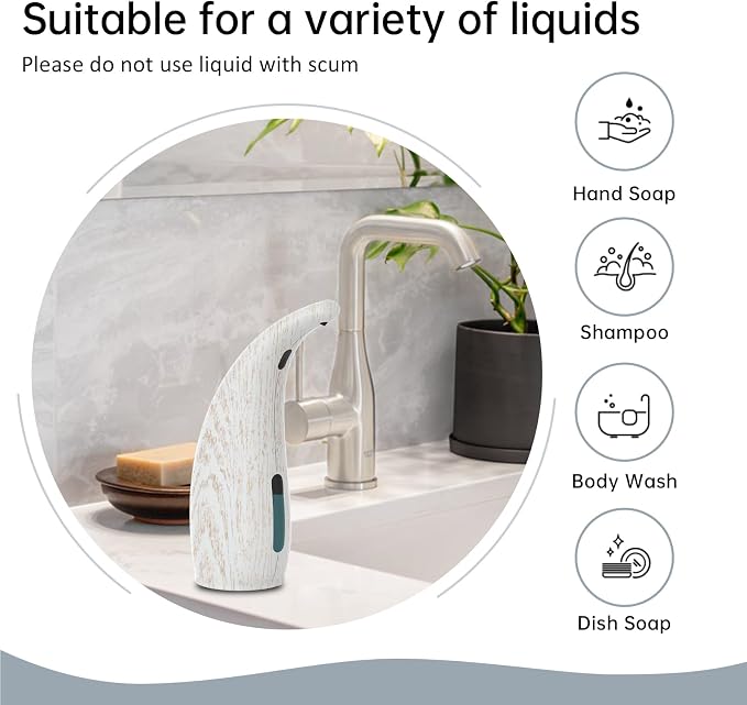 Automatic Liquid Soap Dispenser，300ML Touchless 4 Gear Adjustable, Countertop - Image 4