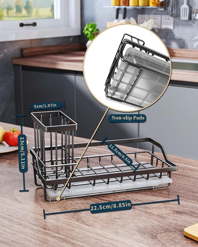 Consumest Sink Caddy, Kitchen Sponge Holder - Image 7