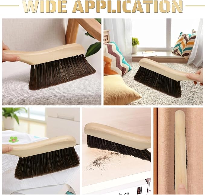 2 Pieces Woooden Hand Broom Dust Brush - Image 4