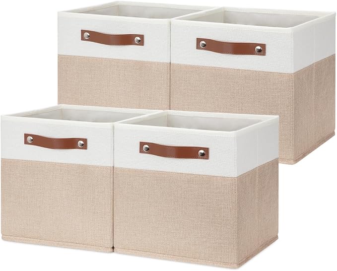 HNZIGE Fabric Storage Baskets Cubes Bins by HNZIGE