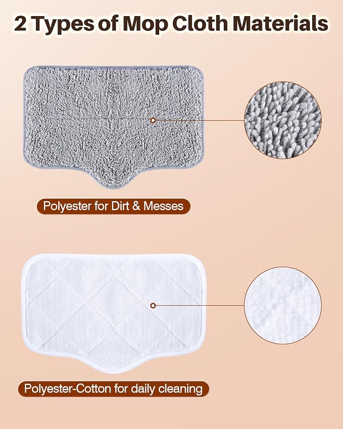 ScrubWiz Steam Mop Pads with Washable and Reusable, 6 Pack Replacement - Image 2