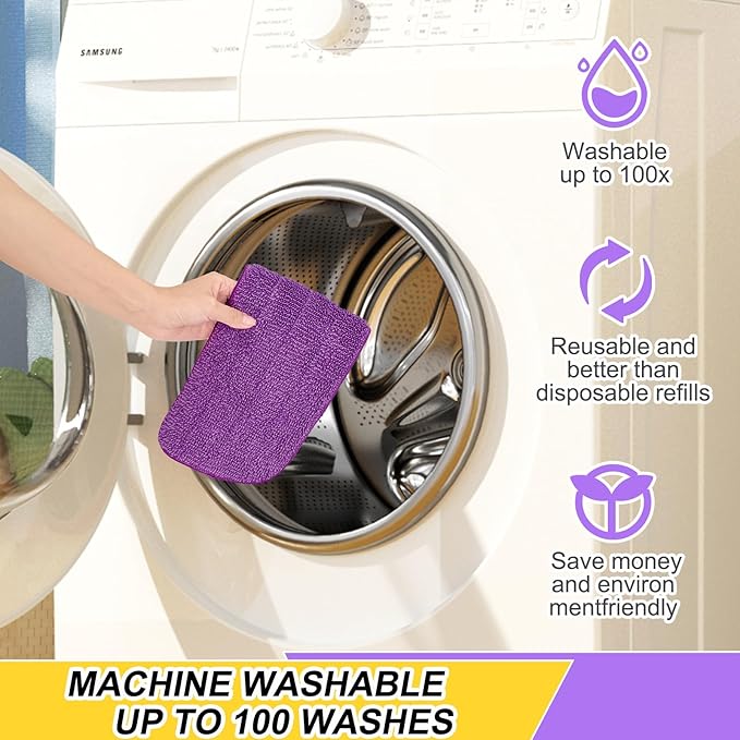 16.5 inch Reusable Mop Pads Microfiber Spray Mop Replacement Heads - Image 5